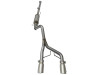 aFe Rebel Series CB 2.5in Dual Center Exit SS Exhaust w/ Polish Tip 07-15 Jeep Wrangler 3.6L/3.8L V6 - 49-48056-P