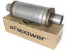 aFe MACH Force-Xp 409 SS Muffler 3in Center/Center 14in L x 6in Dia - Round Body - 49M00012