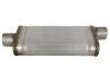 aFe MACHForce XP SS Muffler 3in Center Inlet / 3in Offset Outlet 18in L x 9in W x4in H Body - 49M00020