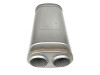 aFe MACH Force-Xp 409 SS Muffler 3in Dual Inlet/Dual Outlet 5in H x 8in W x 18in L - Oval Body - 49M00055