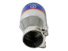 aFe Takeda 304 Stainless Steel Clamp-On Exhaust Tip 2.5in Inlet / 4in Outlet - Blue Flame - 49T25404-L07