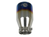 aFe Mach Force XP 304 Stainless Steel Clamp-On Exhaust Tip 2.5in Inlet / 4in Outlet - Blue Flame - 49T25404-L071