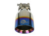 aFe Mach Force XP 304 Stainless Steel Clamp-On Exhaust Tip 2.5in Inlet / 4in Outlet - Blue Flame - 49T25404-L071
