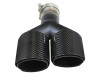 aFe Takeda 2.5in 304 Stainless Steel Clamp-on Exhaust Tip Passenger Side 2.5in Inlet 4inDual-Carbon - 49T25480-C121