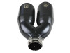 aFe Takeda 2.5in 304 Stainless Steel Clamp-on Exhaust Tip Passenger Side 2.5in Inlet 4inDual - Black - 49T25484-B121