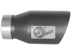 aFe MACH Force-Xp 3in 304 SS Metallic Black Exhaust Tip 3in In x 4-1/2in Out x 9in L Clamp-On Right - 49T30451-B091