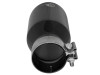 aFe MACH Force-Xp Univ 304 SS Double-Wall Clamp-On Exhaust Tip - Black - 3in Inlet - 4.5in Outlet - 49T30454-B092