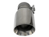 aFe MACH Force-Xp Univ 304 SS Double-Wall Clamp-On Exhaust Tip - Polished - 3in Inlet - 4.5in Outlet - 49T30454-P093