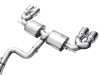 AWE MK8 Volkswagen Golf R 3in Touring Edition Quad Exhaust - Chrome Silver Tips - 3015-42658