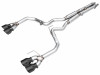AWE Track Edition Catback Exhaust - Quad Diamond Black Tips - 2024+ S650 Mustang Dark Horse