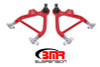 BMR 79-93 Fox Mustang Lower A-Arms (Coilover Only) w/ Adj. Rod End and STD. Ball Joint - Red - AA036R