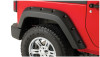 Bushwacker 07-18 Jeep Wrangler Pocket Style Flares 2pc Fits 2-Door Sport Utility Only - Black - 10078-02