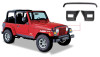 Bushwacker 97-06 Jeep Wrangler Trail Armor Hood Stone Guard and 2 Front Corners - Black - 14005