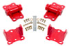 BMR 78-87 G-Body Motor Mount Kit Upper & Lower Poly - Red - MM460R