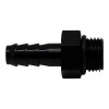DeatschWerks 6AN ORB Male to 5/16in Male Triple Barb Fitting (Incl O-Ring) - Anodized Matte Black - 6-02-0502-B