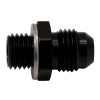 DeatschWerks 6AN Male Flare to M12 X 1.5 Male Metric Adapter (Incl Washer) - Anodized Matte Black - 6-02-0613-B