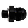 DeatschWerks 8AN Male Flare to M12 X 1.5 Male Metric Adapter (Incl Washer) - Anodized Matte Black - 6-02-0617-B