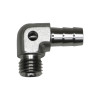 DeatschWerks Metric M12 to 3/8in Hose Barb 90-Degree Fitting w/ Venturi Port - Anodized DW Titanium - 6-02-0650
