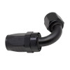 DeatschWerks 8 AN Female Flare Swivel 120-Degree Hose End CPE - Anodized Matte Black - 6-02-0823-B