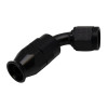 DeatschWerks 6 AN Female Flare Swivel 60-Degree Hose End PTFE - Anodized Matte Black - 6-02-0871-B