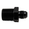 DeatschWerks 6AN Male Flare to 1/2in Male NPT Adapter - Anodized Matte Black - 6-02-0903-B