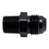 DeatschWerks 8AN Male Flare to 3/8in Male NPT Adapter - Anodized Matte Black - 6-02-0905-B