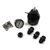 DeatschWerks DWR2000 AFPR + Pressure Gauge + 10AN Fittings - Anodized Black - 6-2000-FRB-1010