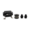 DeatschWerks Stainless Steel 8AN 10 Micron Universal Inline Fuel Filter Housing Kit (70mm) - 8-03-070-010K-8
