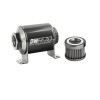 DeatschWerks Stainless Steel 8AN 40 Micron Universal Inline Fuel Filter Housing Kit (70mm) - 8-03-070-040K