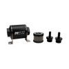 DeatschWerks Stainless Steel 5/16in 100 Micron Universal Inline Fuel Filter Housing Kit (70mm) - 8-03-070-100K-516