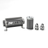 DeatschWerks Stainless Steel 8AN 40 Micron Universal Inline Fuel Filter Housing Kit (110mm) - 8-03-110-040K-8