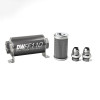 DeatschWerks Stainless Steel 10AN 100 Micron Universal Inline Fuel Filter Housing Kit (110mm) - 8-03-110-100K-10