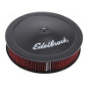Edelbrock Air Cleaner Pro-Flo Series Round 14 In Diameter Cloth Element 3/8Indropped Base Black - 1225