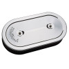 Edelbrock Air Cleaner Pro-Flo Series Oval Steel Top 13 5In X 7In X 3 5In Dual Carburetor Chrome - 1235