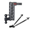 Gen-Y Mega Duty 2in Shank 12.5in Drop 16K Hitch w/Dual-Ball/Pintle Lock - GH-526