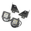 Rugged Ridge 76-95 Jeep Wrangler CJ/YJ Square Windshield LED Kit w/ Brackets - 11027.12