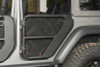 Rugged Ridge Fortis Tube Door Covers Rear Pair Black 18-20 Jeep Wrangler JLU - 13579.54