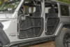 Rugged Ridge Fortis Tube Door Covers Rear Pair Black 18-20 Jeep Wrangler JLU - 13579.54