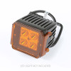 Rugged Ridge 3 Inch Square LED Light Cover Amber - 15210.67