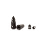 Rugged Ridge Bullet Lug Nut and Valve Stem Cap Kit Black 1/2-20 - 16715.27