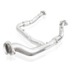 Stainless Works 15-18 F-150 3.5L Downpipe 3in High-Flow Cats Y-Pipe Factory Connection - FT16ECODPCAT