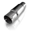 Stainless Works Catalytic Converter - Metal Matrix Hi-Flow Slim Design (2.5in End - RTCSLIM