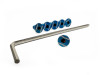 GReddy Steering Wheel Bolts - Burnt-Titanium Blue (Set of 6) - 16500104 Photo - Primary