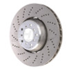 SHW 06-10 BMW M5 5.0L Left Front Cross-Drilled Lightweight Brake Rotor (34112282805) - BFL48051