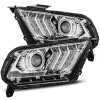 AlphaRex 10-12 Ford Mustang LUXX LED Proj Headlights Plank Style Chrome w/Activ Light/Seq Signal - 880117