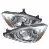 Spyder Honda Accord 03-07 Projector Headlights LED Halo Amber Reflector LED Chrm PRO-YD-HA03-AM-C - 5010643