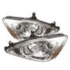 Spyder Honda Accord 03-07 Projector Headlights LED Halo Amber Reflector LED Chrm PRO-YD-HA03-AM-C - 5010643