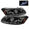 Spyder 08-12 Honda Accord No Crosstour 4Dr Proj Headlights- LED Halo DRL Blk PRO-YD-HA08-4D-HL-BK - 5010667