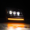 AlphaRex 03-06 Chevy Silverado 1500/2500HD/3500HD/Avalanche Black NOVA LED Proj Headlights - 880256 User 5