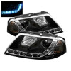 Spyder Volkswagen Passat 01-05 Projector Headlights DRL Black High H1 Low H1 PRO-YD-VP01-DRL-BK - 5012302